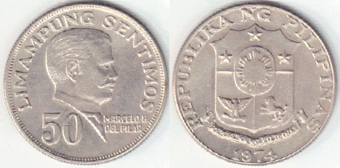 1974 Philippines 50 Centavos A003635